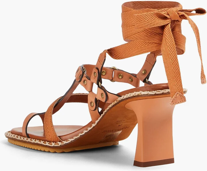 Grosgrain and leather sandals - Image 6