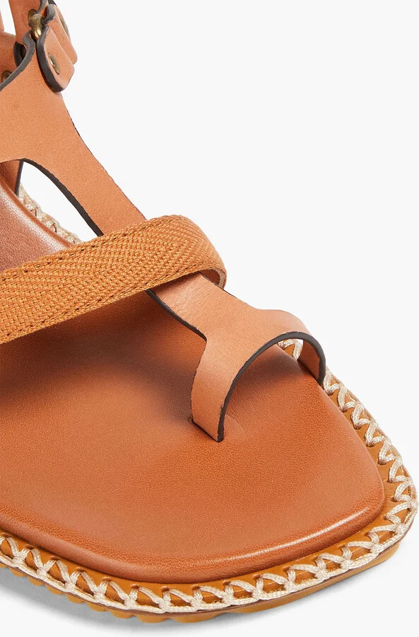 Grosgrain and leather sandals - Image 7