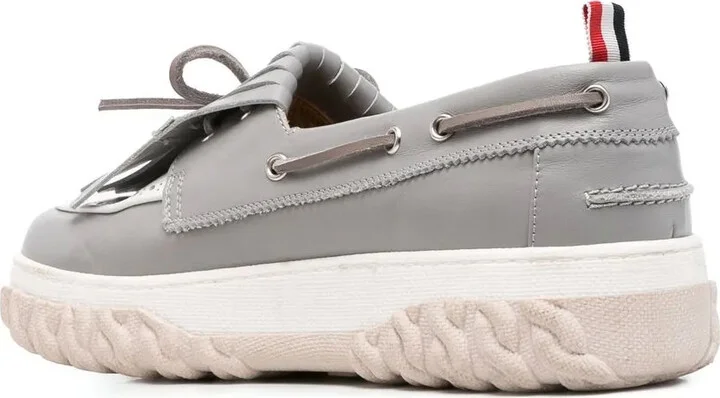 Grosgrain-Loop Trim Boat Shoes - Image 3