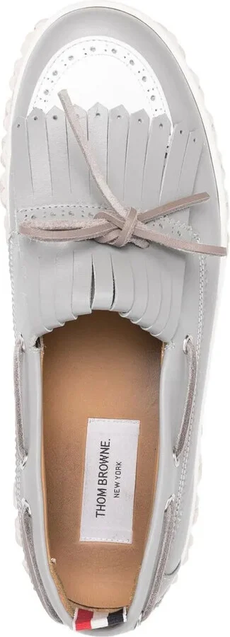 Grosgrain-Loop Trim Boat Shoes - Image 4