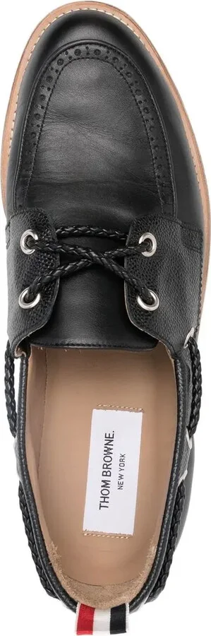 Grosgrain-Loop Trim Lace-Up Shoes - Image 4