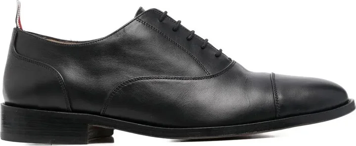 Grosgrain-Loop Trim Lace-Up Shoes