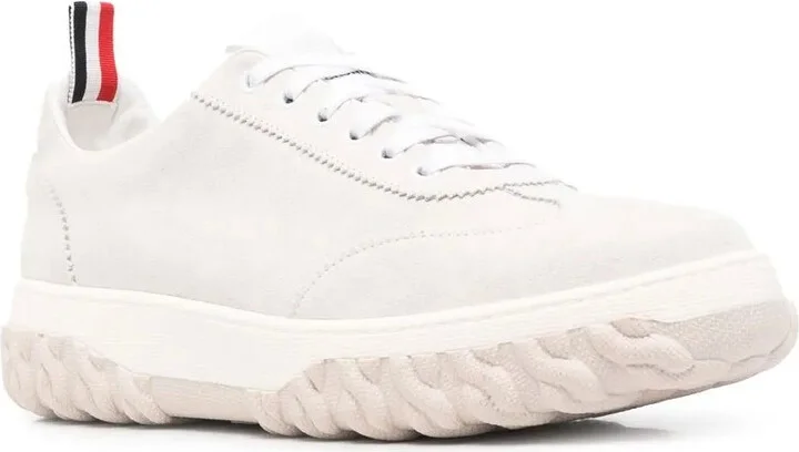 Grosgrain-Loop Trim Lace-Up Sneakers - Image 2
