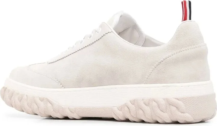 Grosgrain-Loop Trim Lace-Up Sneakers - Image 3