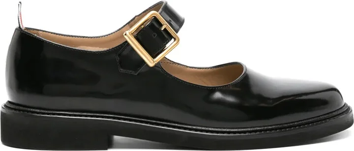 Grosgrain-Tab Leather Loafers