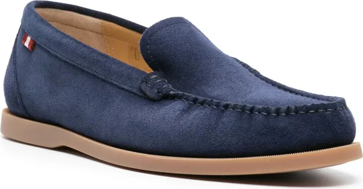 Grosgrain-Tab Suede Loafers - Image 2