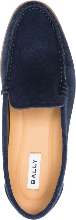 Grosgrain-Tab Suede Loafers - Image 4