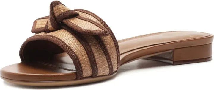 Grosgrain-Trim Raffia Sandals - Image 4