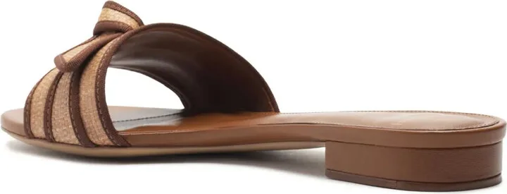 Grosgrain-Trim Raffia Sandals - Image 5