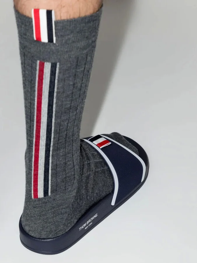 Grosgrain-Trim Terrycloth Slides - Image 3
