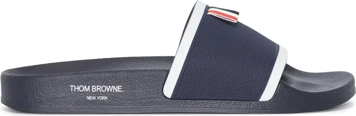 Grosgrain-Trim Terrycloth Slides