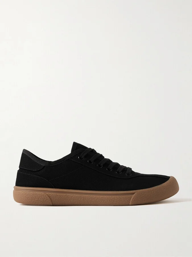 Grosgrain-Trimmed Canvas Sneakers