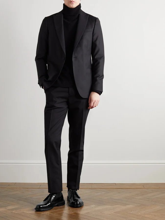 Grosgrain-Trimmed Patent-Leather Derby Shoes - Image 2