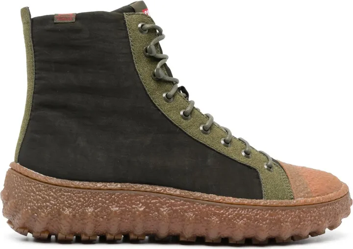 Ground high-top leather sneakers
