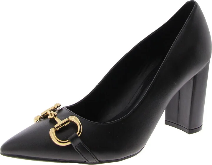 Gruff Womens Faux Leather Pointed Toe Pumps