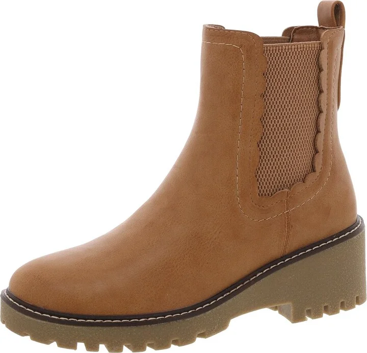 GS1492401 Womens Laceless Leather Chelsea Boots