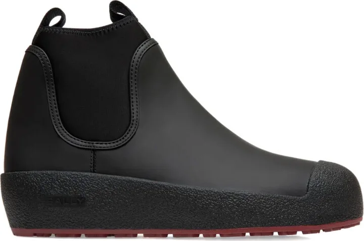 Guard elastic-panel leather chelsea boots