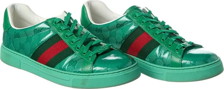 Gucci Ace Gg Crystal Canvas Sneaker (Authentic Pre-Loved)