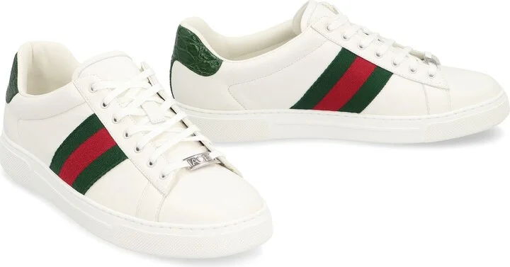 Gucci Ace Leather Low-Top Sneakers - Image 3