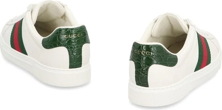 Gucci Ace Leather Low-Top Sneakers - Image 4