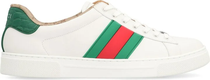Gucci Ace Leather Low-Top Sneakers - Image 2
