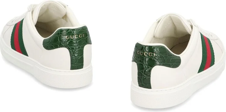 Gucci Ace Leather Low-Top Sneakers - Image 6