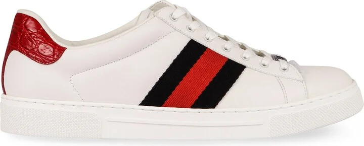 Gucci Ace Leather Low-Top Sneakers - Image 2