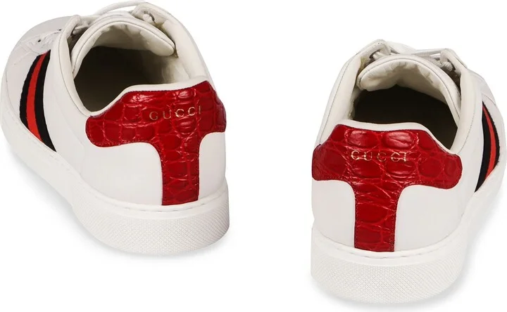 Gucci Ace Leather Low-Top Sneakers - Image 4