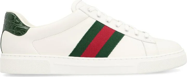 Gucci Ace Leather Low-Top Sneakers