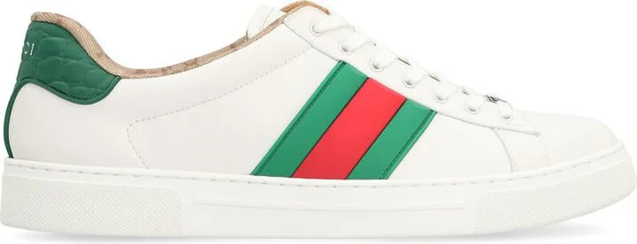 Gucci Ace Leather Low-Top Sneakers