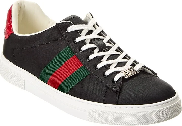 Gucci Ace Nylon & Leather Sneaker