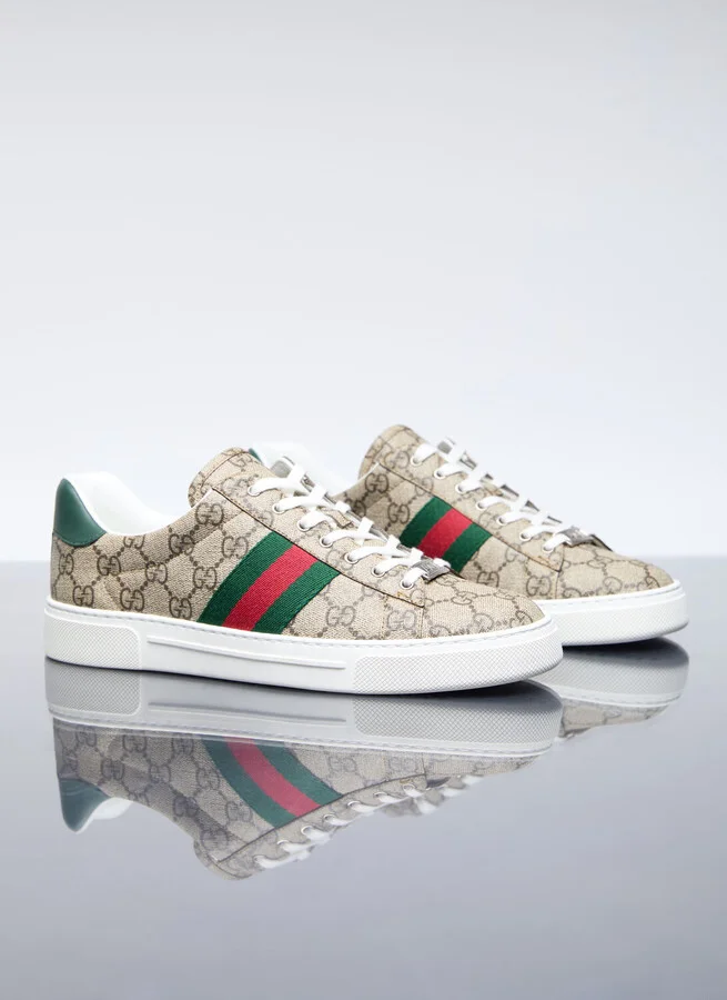 Gucci Ace Sneakers - Woman Sneakers Beige Eu - 40 - Image 3