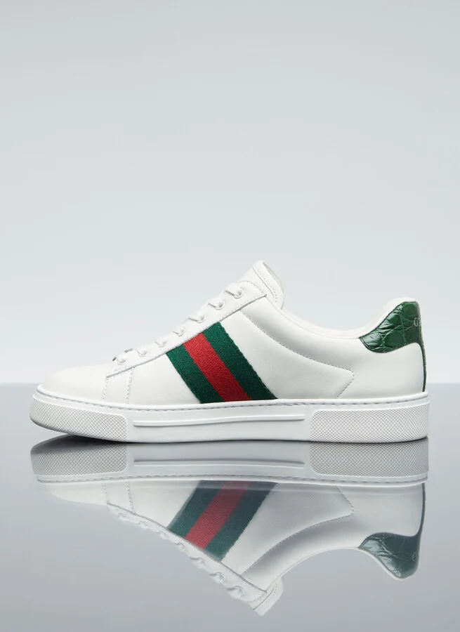 Gucci Ace Web Sneakers - Woman Sneakers White Eu - 41 - Image 4