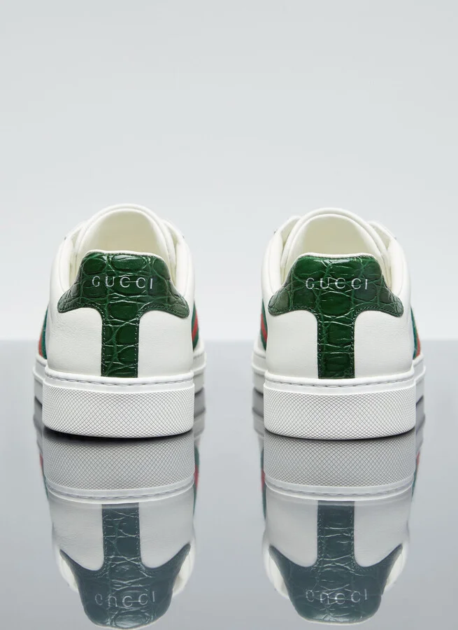 Gucci Ace Web Sneakers - Woman Sneakers White Eu - 41 - Image 5