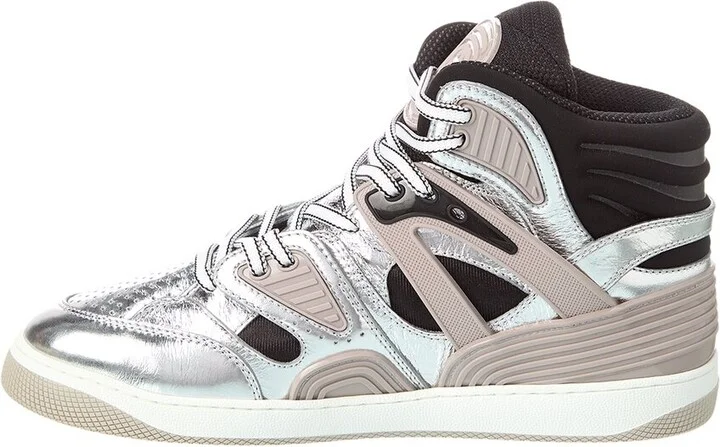 Gucci Basket High Leather Sneaker - Image 2