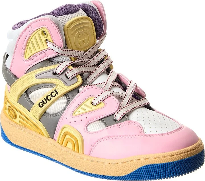 Gucci Basket Leather & Mesh Sneaker