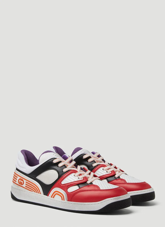 Gucci Basket Low Sneakers - Woman Sneakers Red Eu - 38 - Image 2