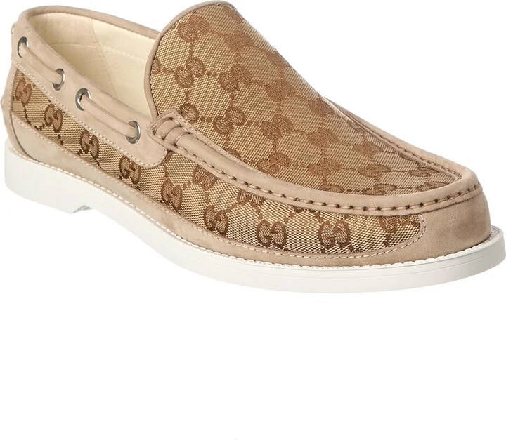 Gucci Canvas Moccasin