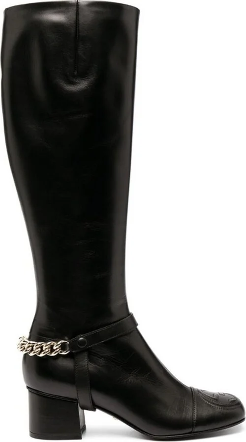 Gucci Chain Detail Knee Length Boots