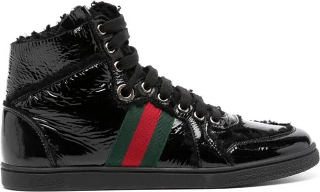 Gucci Crinkled Finish High Top Trainers