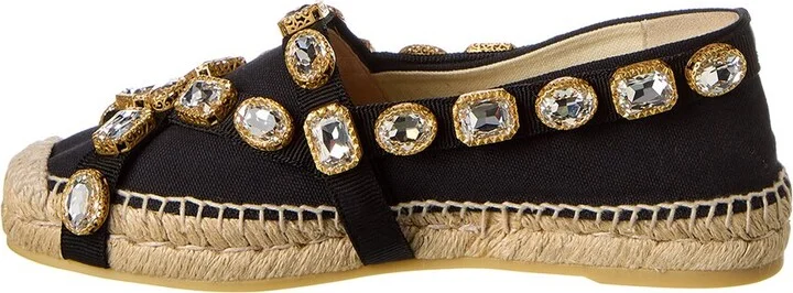 Gucci Crystal Canvas Espadrille - Image 2