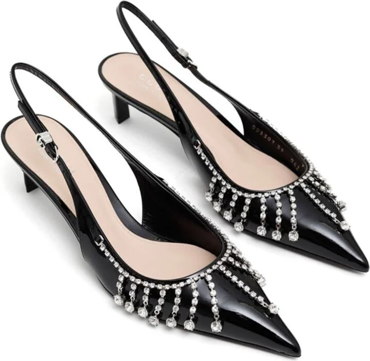 Gucci Crystal Embellished Pumps - Image 3