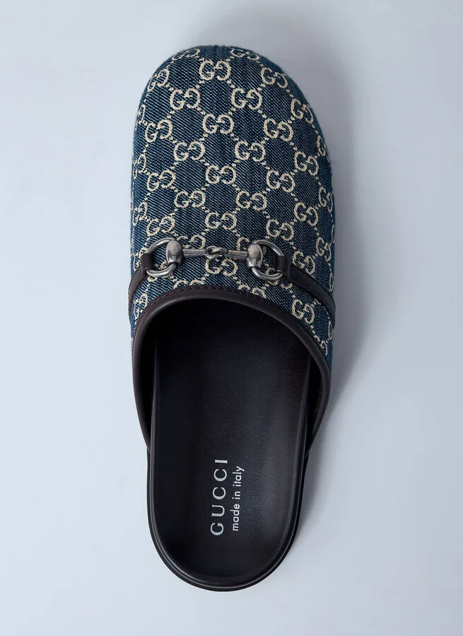 Gucci Denim Horsebit Mules - Man Mules Black Uk - 07 - Image 6