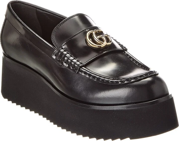 Gucci Double G Creeper Leather Loafer