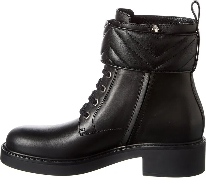 Gucci Double G Leather Bootie - Image 2