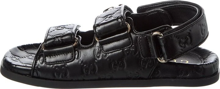 Gucci Double G Leather Sandal - Image 2