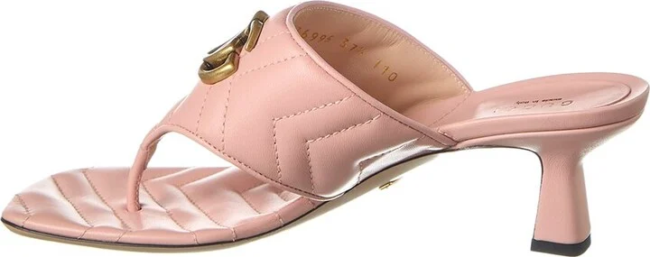 Gucci Double G Thong Leather Sandal - Image 2