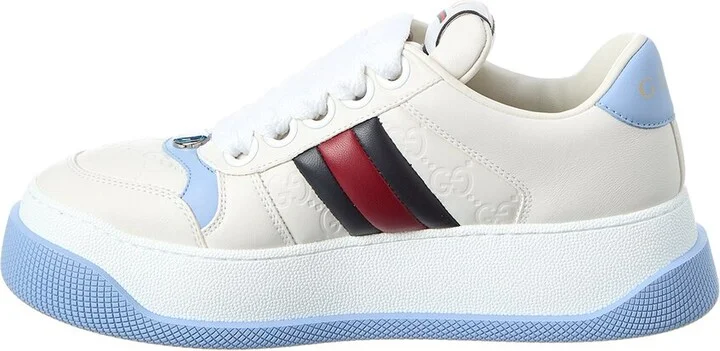 Gucci Double Screener Leather Platform Sneaker - Image 2