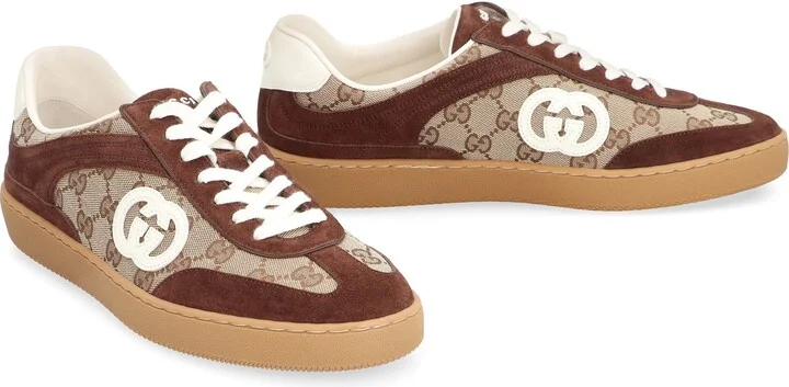 Gucci Fabric And Leather Sneakers - Image 3
