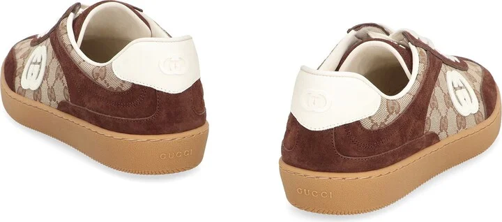 Gucci Fabric And Leather Sneakers - Image 4